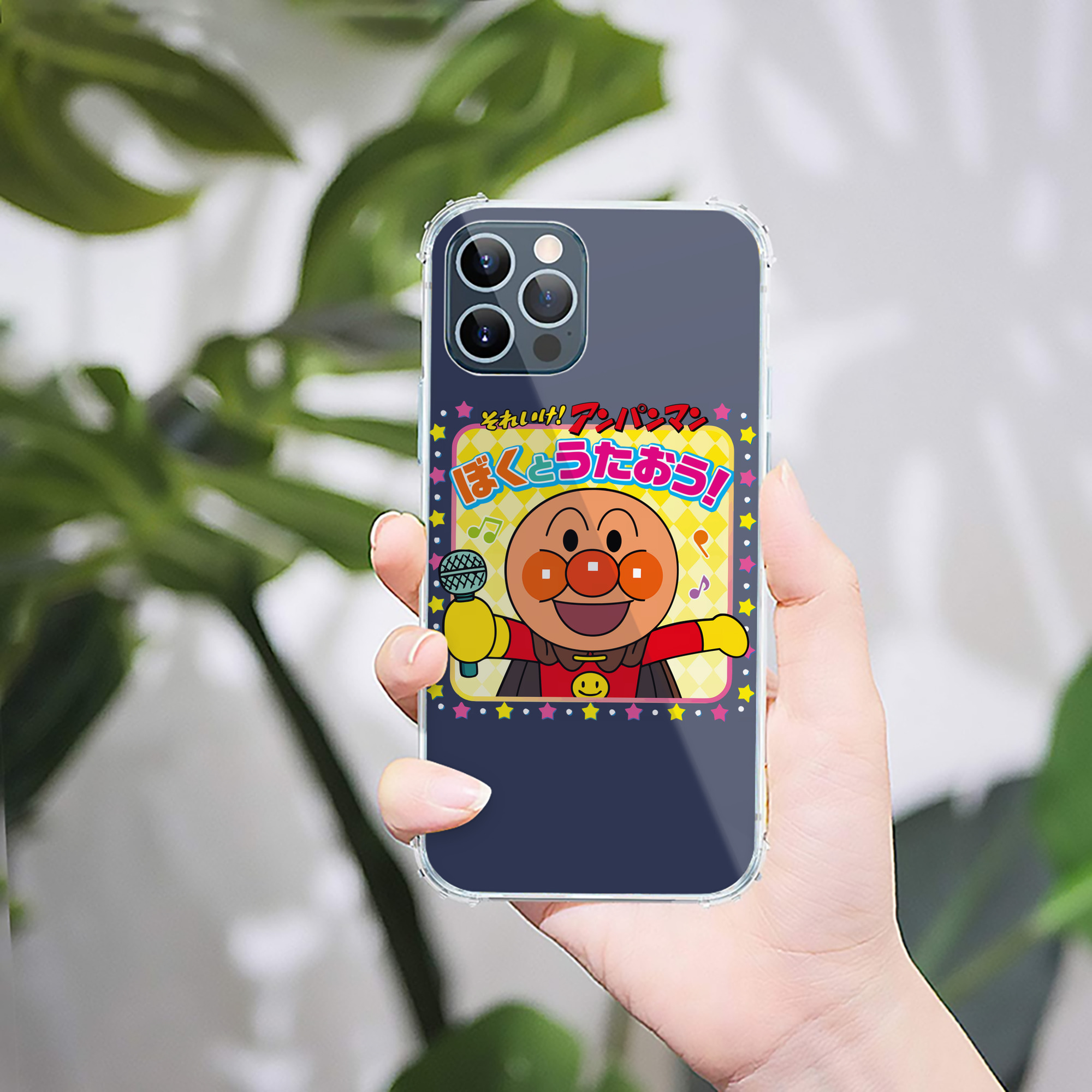 （画像用） アンパンマン Anpanman 【iPhone 12シリーズ対応】透明スマホケース（クリアソフトケース）